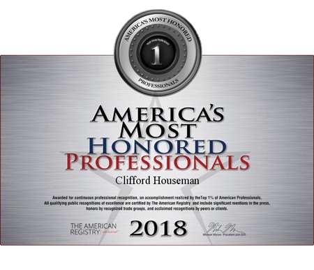 America's Most Honored Professionals Clifford Houseman 2018