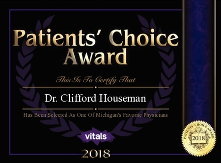 Patient's Choice Award Dr Clifford Houseman 2018