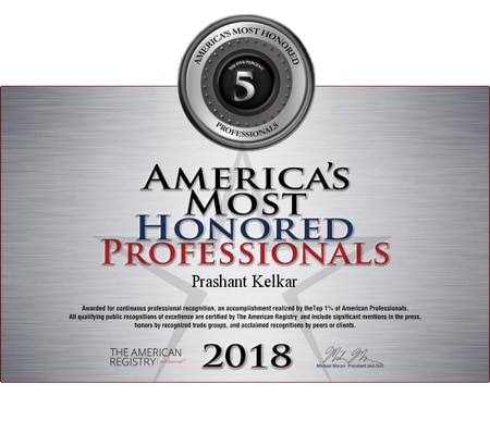 America's Most Honored Professionals Prashant Kelkar 2018
