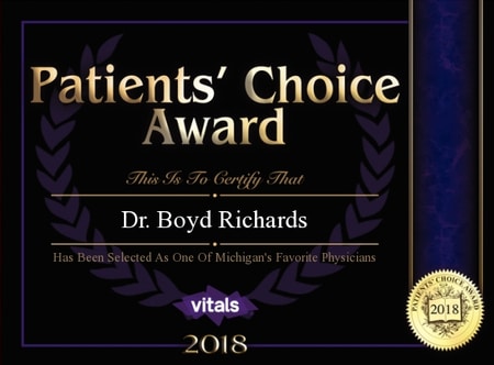 Patient's Choice Award Dr. Boyd Richards 2018